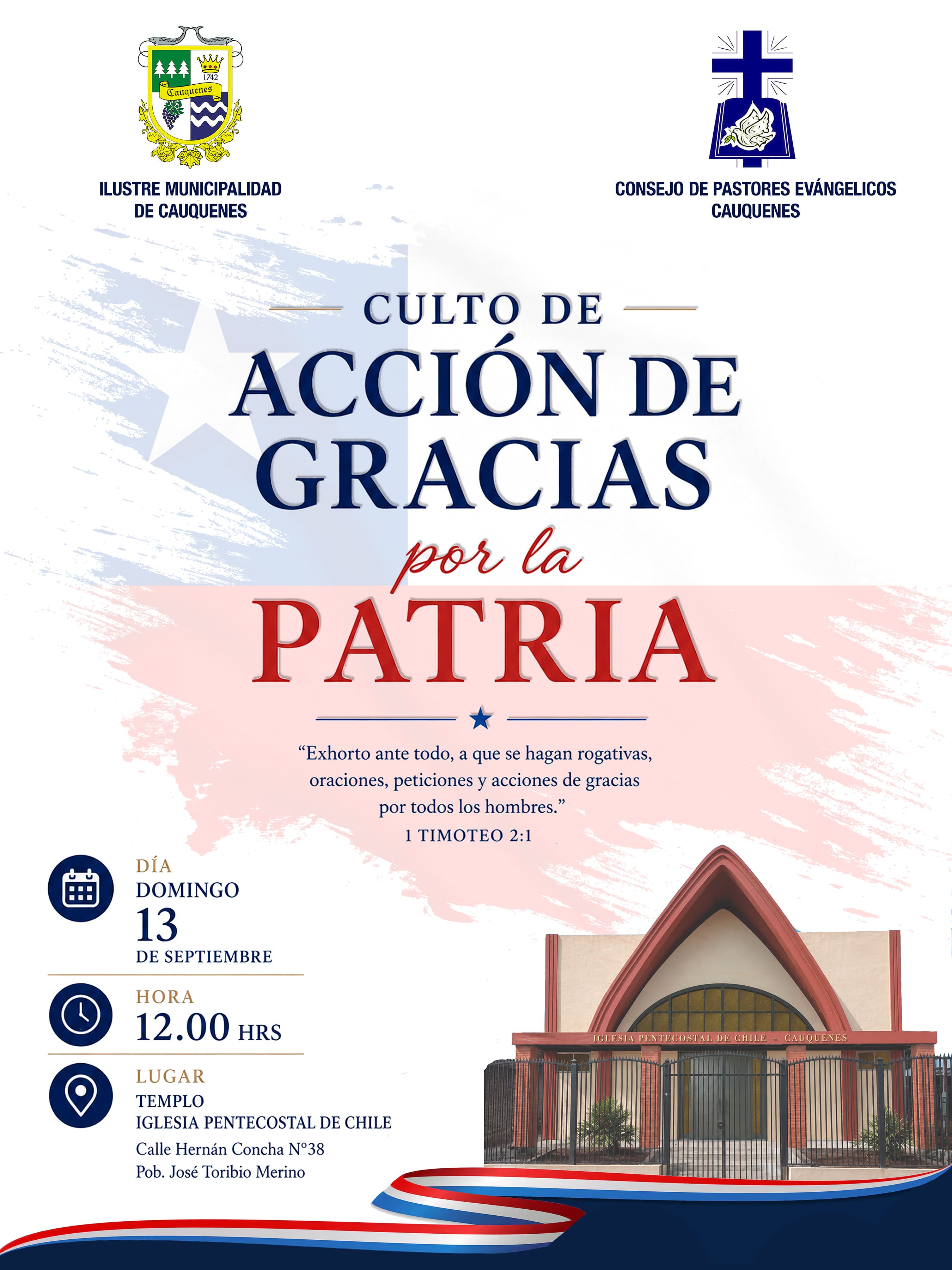 PROXIMO SERVICIO DE ACCIÓN DE GRACIAS POR LA PATRIA